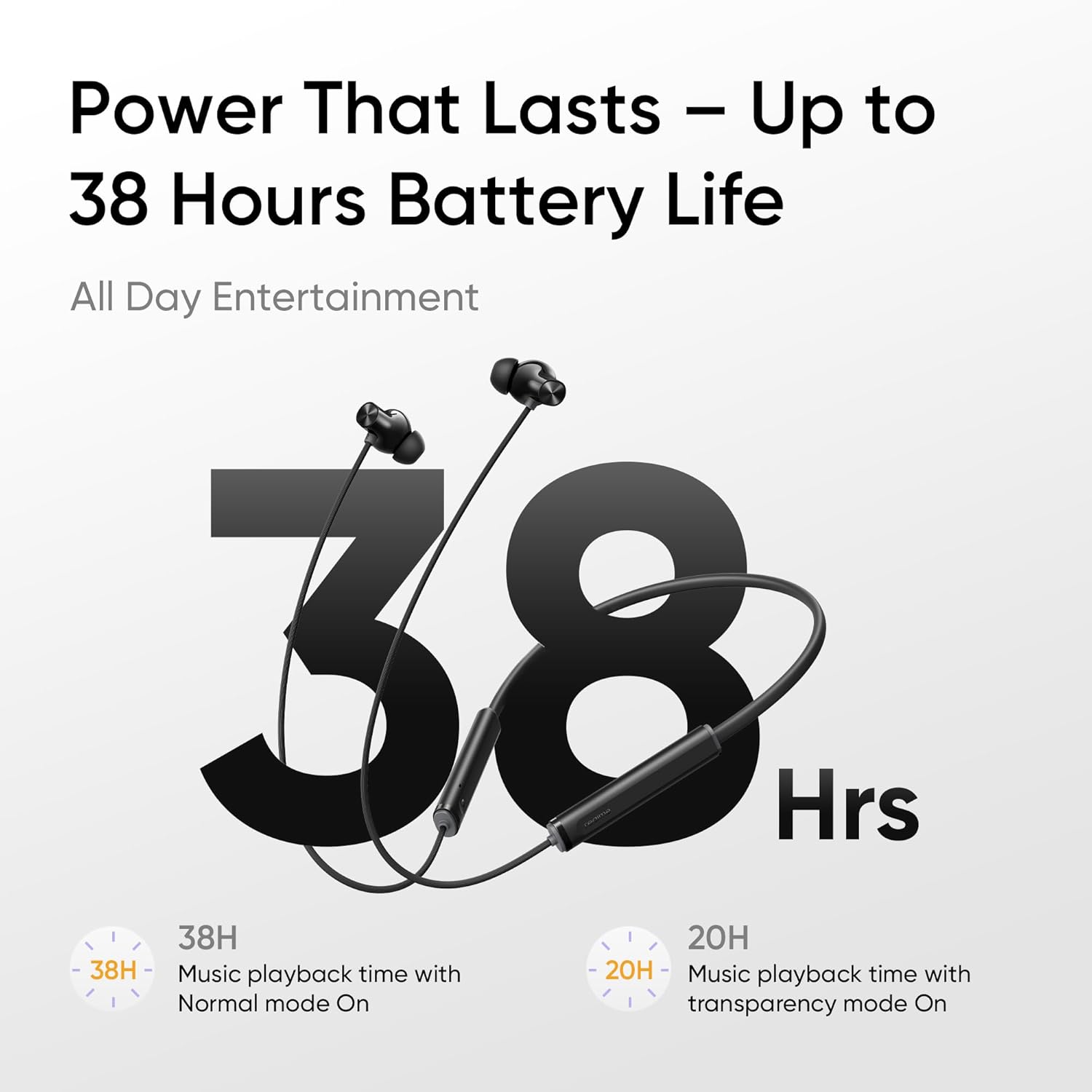 Realme Buds Wireless 5 ANC in Ear Bluetooth Headphones,50dB ANC, 13.6mm Dynamic Bass Driver,360° Spatial Audio,45ms Low Latency,Upto 38hrs Playback,IP55 Rating,Dual Device Connection (Midnight Black)