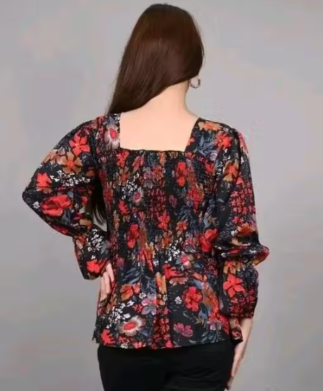 Women Latest Printed Design Full sleeve top