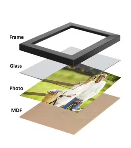 Ag Crafts Glass Wood Photo Frame Black 11 Photos Accomodated For Home And Office Decoration (4X6-6 5X7-4 8X10-1)