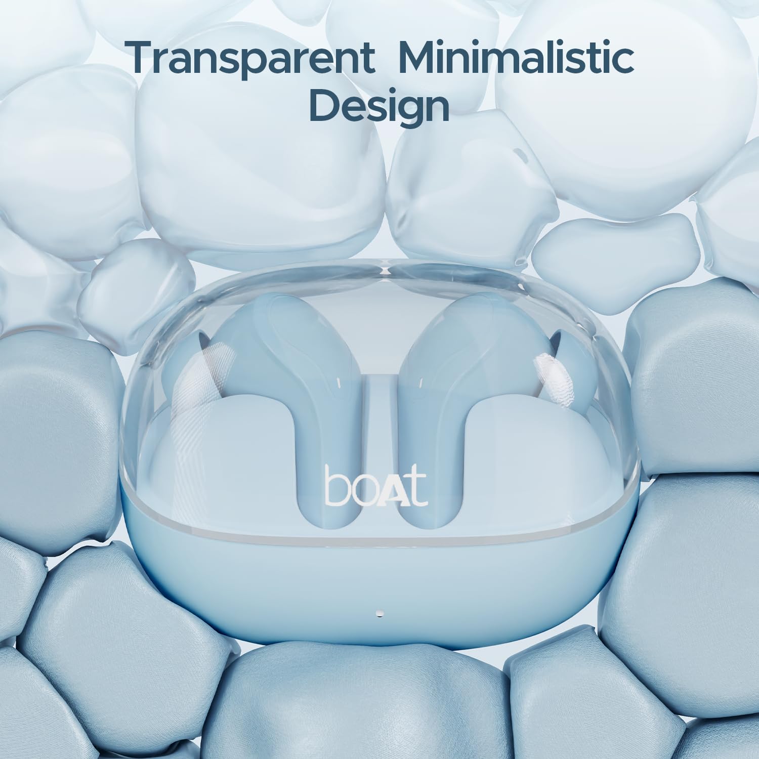 Boat Airdopes 311 Pro, 50H Battery, Fast Charge,ENx Tech, Transparent LID, Low Latency,Stream Ad Free Music via App Support, Bluetooth Earbuds, TWS Ear Buds Wireless Earphones with mic (Dark Blue)