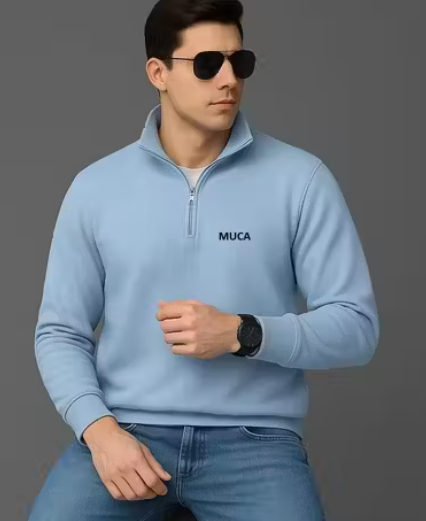 Super Soft Sweatshirt half zipper for men