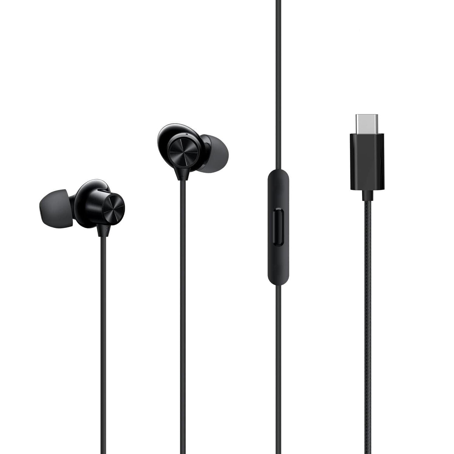 Type-C Earphones for realme 14x / 14 x Earphones Original Like Wired in-Ear Headphones Stereo Deep Bass Headset Earbud with Type-C Audio Jack, Mic (C131-3, Black)