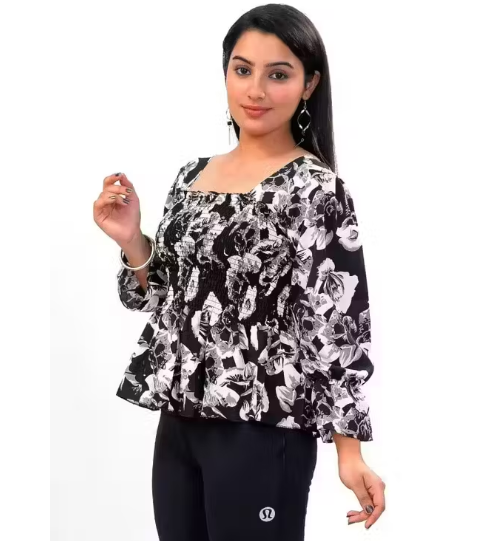 Women Latest Printed Design Full sleeve top