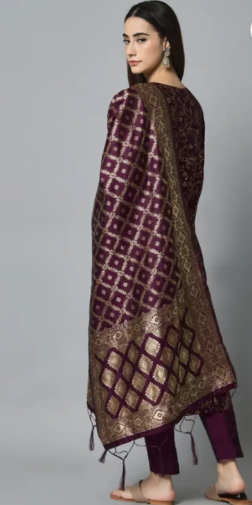 Women Cotton Silk Kurta Pant Set