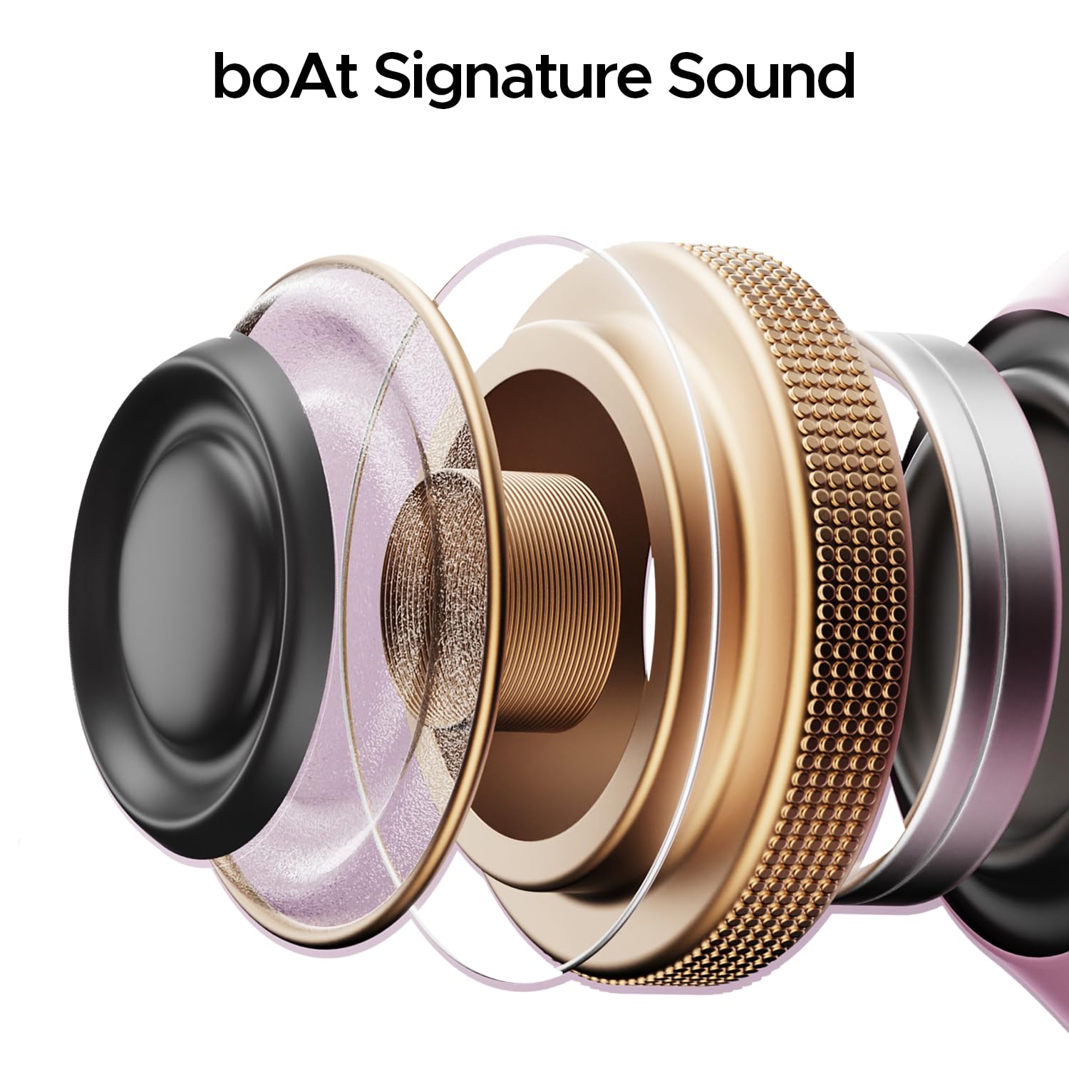 boAt Airdopes 311 Pro, 50H Battery, Fast Charge,ENx Tech, Transparent LID, Low Latency,Stream Ad Free Music via App Support, Bluetooth Earbuds, TWS Ear Buds Wireless Earphones with mic (Lavender Rush)