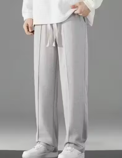 Milevine Men's Front Line Trouser–Loose Fit Polycotton with Elastic Waistband & Pockets |