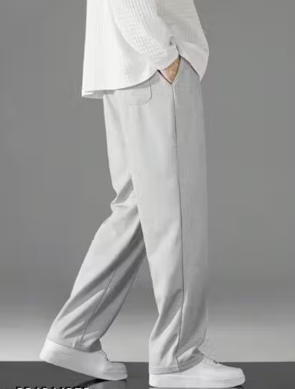 Milevine Men's Front Line Trouser–Loose Fit Polycotton with Elastic Waistband & Pockets |