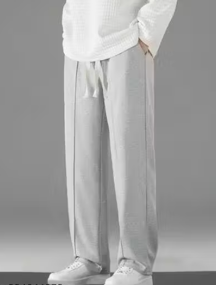 Milevine Men's Front Line Trouser–Loose Fit Polycotton with Elastic Waistband & Pockets |