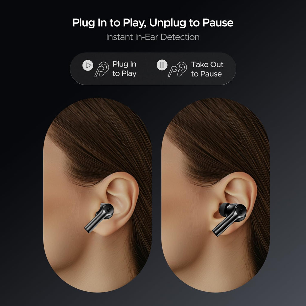 boAt Airdopes 300, Cinematic Spatial Audio, 50HRS Battery, 4Mic AI ENx, Fast Charge, App Support, Low Latency, IPX4, v5.3 Bluetooth Earbuds, TWS Ear Buds Wireless Earphones with mic (Gunmetal Black)