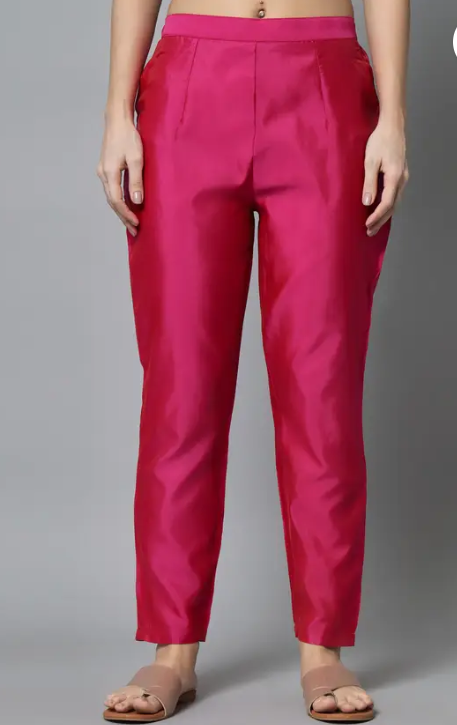 Women Cotton Silk Kurta Pant Set