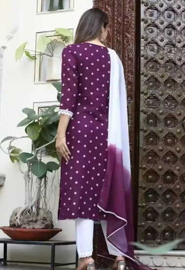 Rayon Printed Casual Women Kurta Sets with dupatta for weeding as well as party wear