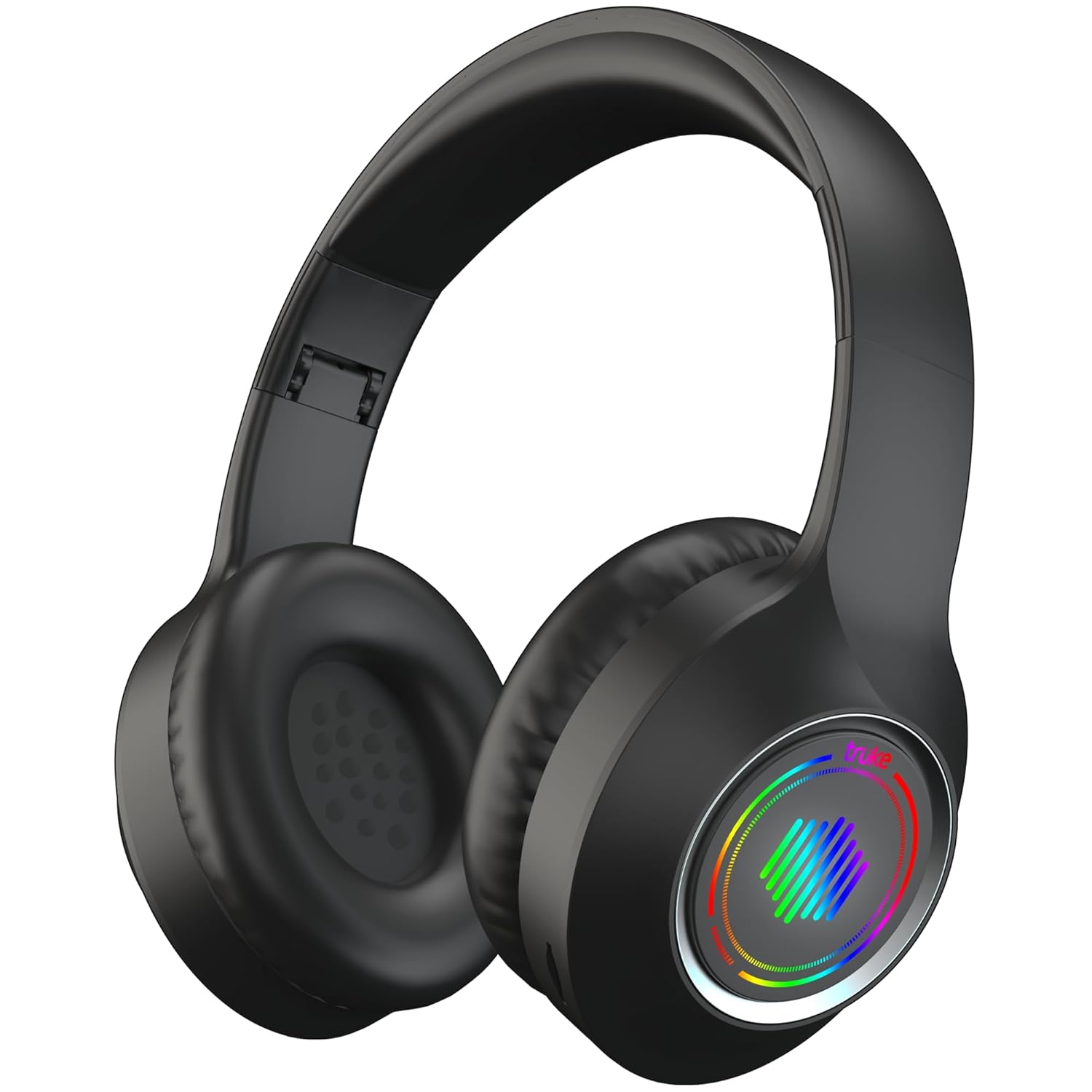 Newly Launched BTG 500 Over The Ear Gaming Headphone with 40mm Drivers, 10H of Playtime, Dual Pairing, Gaming Mode (50ms Latency) with RGB LEDs, TF Card with Volume Control, BT 5.4(Metal Black)