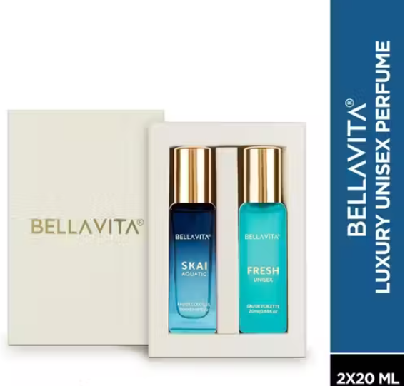 Bella Vita Luxury Unisex FRESH+SKAI Perfume Combo for Men and Women 40 ML (Pack of 2 Items 20ML Each)