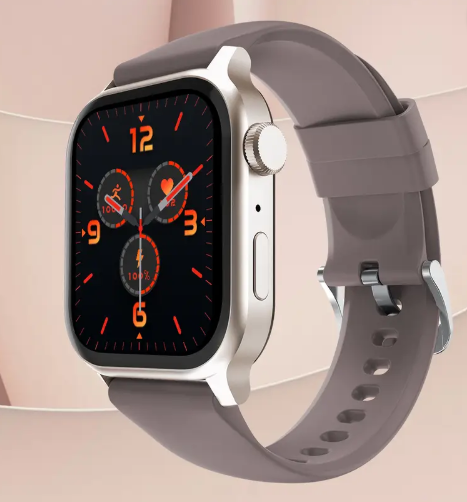 Fire-Boltt Rise Bluetooth Calling 47mm (1.85), Metal Bod & Rotating Crown, 123 Sports Smartwatch  (Cinnamon Slate Strap, Free Size)