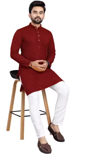 Men's Kurta pyjama Lackhnavi work