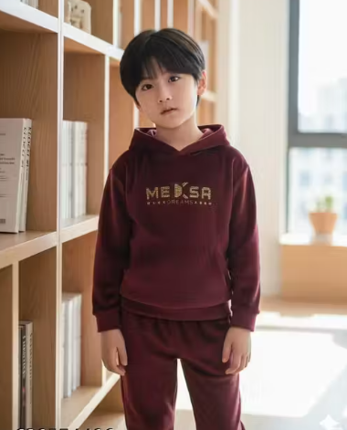 Kids Winter Co-ord Set | Unisex Warm Hoodie and Pants Set | Soft Velvet Fabric