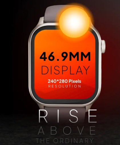 Fire-Boltt Rise Bluetooth Calling 47mm (1.85), Metal Bod & Rotating Crown, 123 Sports Smartwatch  (Cinnamon Slate Strap, Free Size)