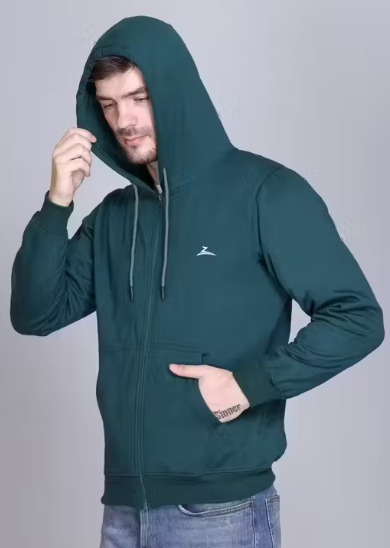 New Stylish Solid Hoody Sweatshirt | Men's trendy full sleeve Spun Polyester sweatshirt | Men Jacket | Casual | Party Wear | Regular Fit | Zipper