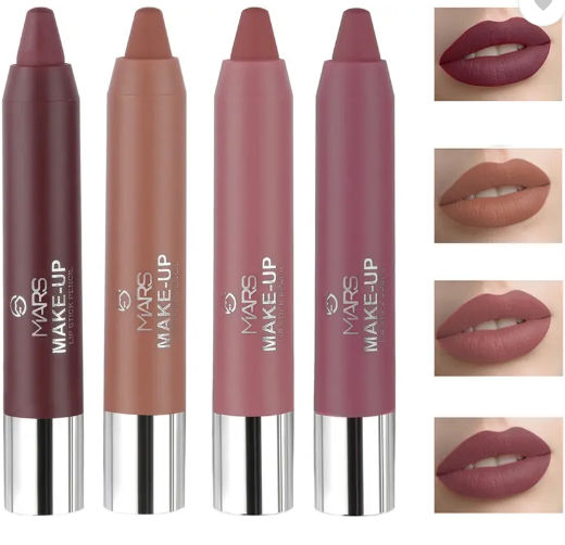 MARS Ultra Matte Lipstick Pack of 4  (Coffee Mix, 14.4 g)