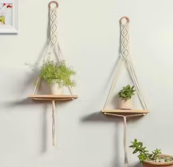 Wall Hanging Shelf for Hanging Plants and Wall Décor set of 2 ( best quality and best product )