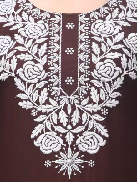 Short Kurti for Women| Embroidered Rayon Kurta | Round Neck Full Sleeves Short Kurti | Tunic Tops for Women