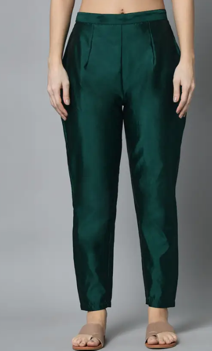 Women Cotton Silk Kurta Pant Set