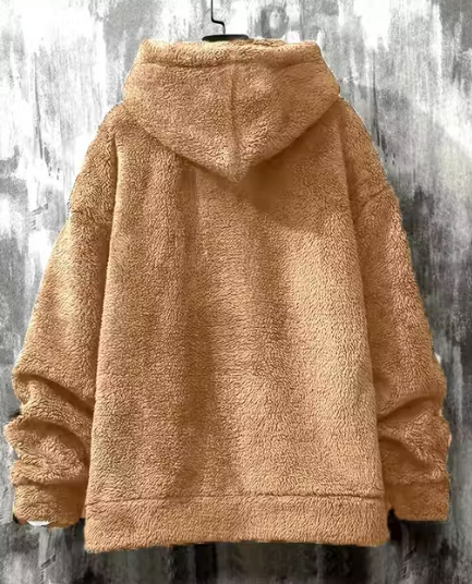 Men's plain fur hoodie for winters