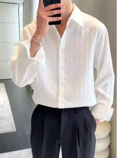 Shirt for men, Men's Textured shirt, popcorn shirt for men, popcorn shirt, Men's Regular Fit Popcorn Self Design Casual Shirt Shirt for men