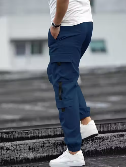 Men's Stylish Cargo Jogger Pants - Slim Fit, Lightweight, Multi-Pocket Track Bottoms for Gym, Travel, Outdoor, Casual Wear
