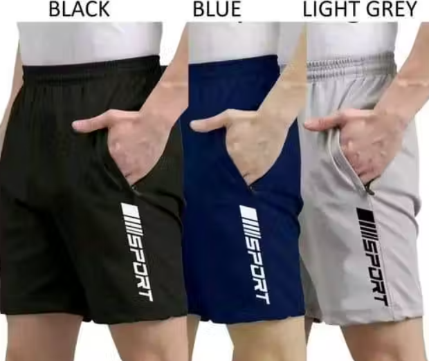 Sports Nikar Lycra Material Shots Best Quality (Pack of 3)