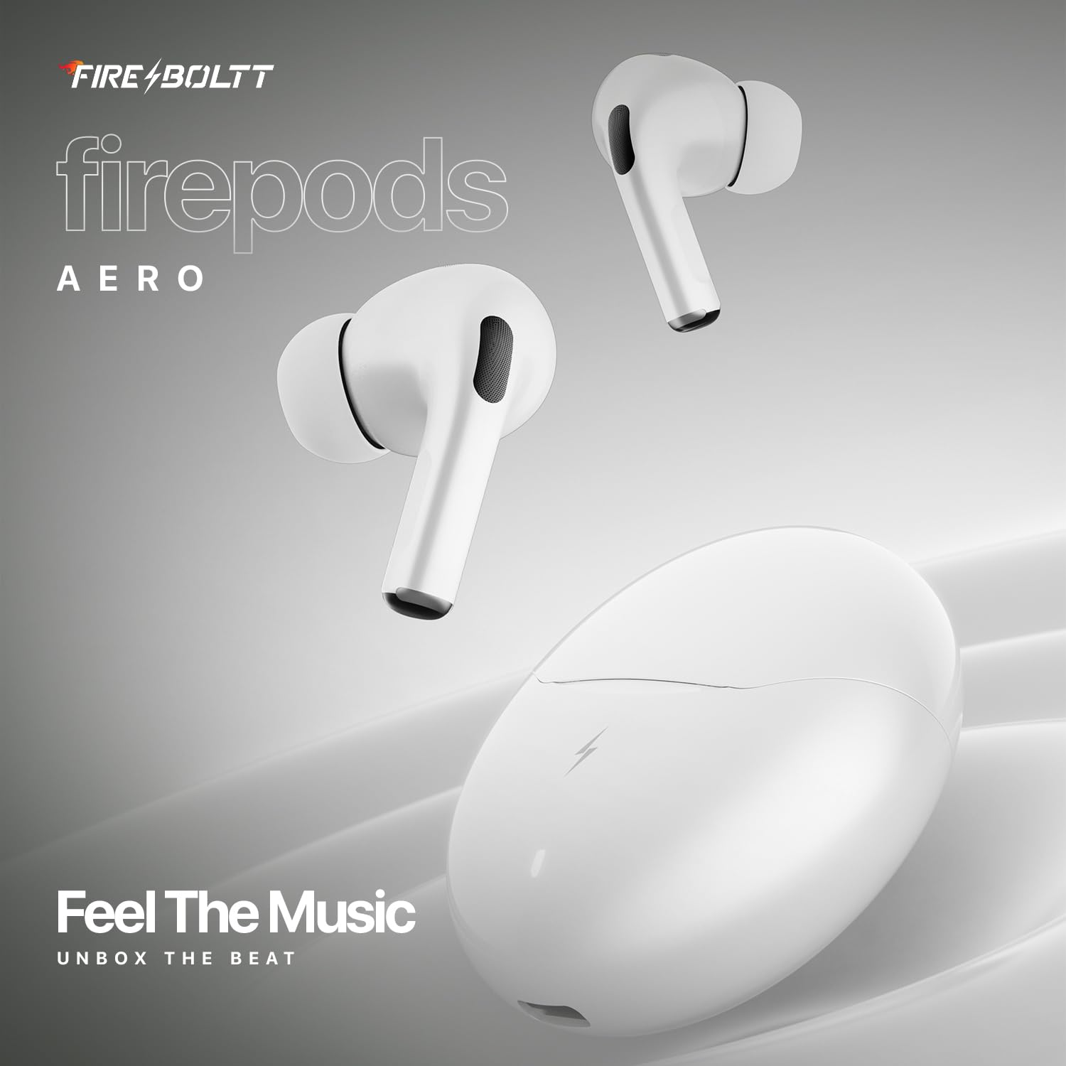 Fire-Boltt Aero TWS Ear Buds Custom EQ, Wireless Bluetooth 5.4, 50H Playtime, 50ms Low Latency, Fast Charging Case, App Support, Touch Controls, IPX4 Waterproof, Gaming & Music