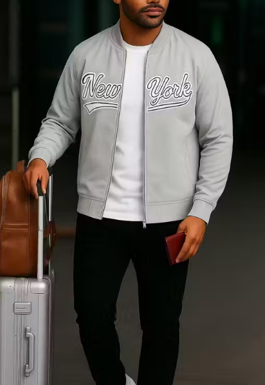 MEN SOLID CASUAL JACKET