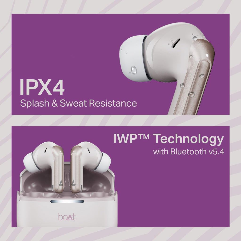 boAt 2025 Launch Airdopes 219, 4Mics ENx, 40H Battery, Best in Segment for Calling, Stream Ad Free Music via App Support, Bluetooth Earbuds, TWS Ear Buds Wireless Earphones with mic (Ivory Mist)