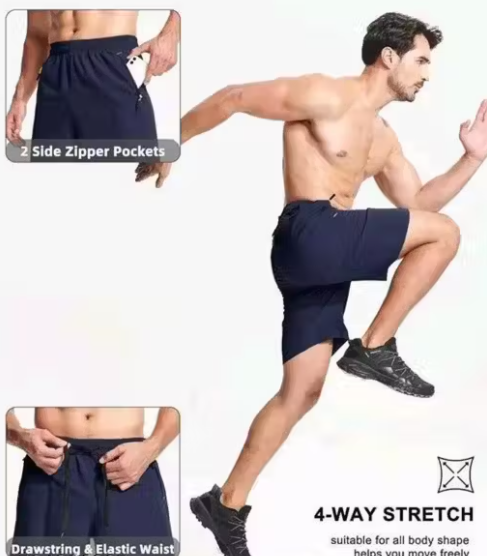 Black light grey sportswear shorts combo (Pack of 2)