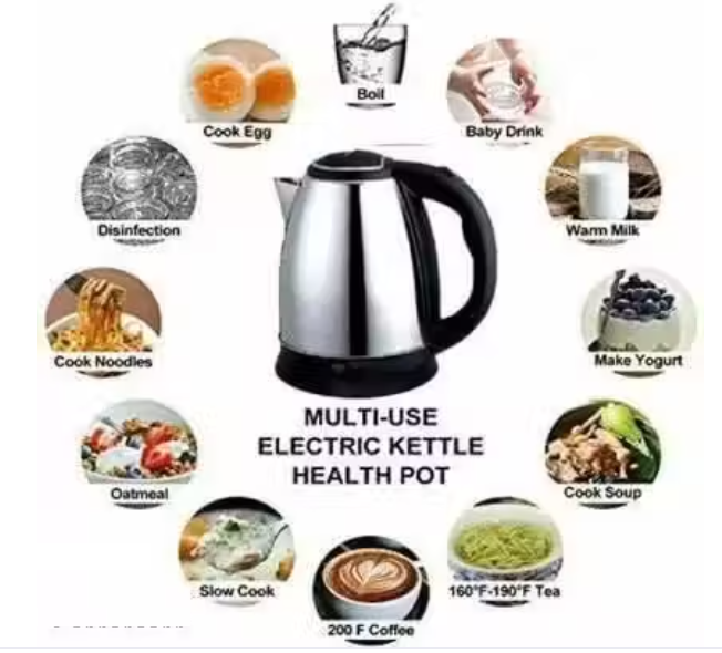 Electric Kettle 2 Litre, For Hot Water-Tea-Coffee-Milk- Rice -Pasta-Cooking Foods Kettle Etc