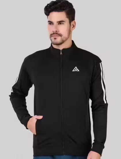 Men's Striped Upper Sports Jacket