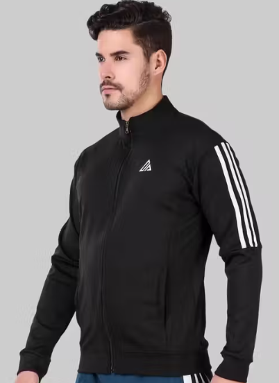 Men's Striped Upper Sports Jacket