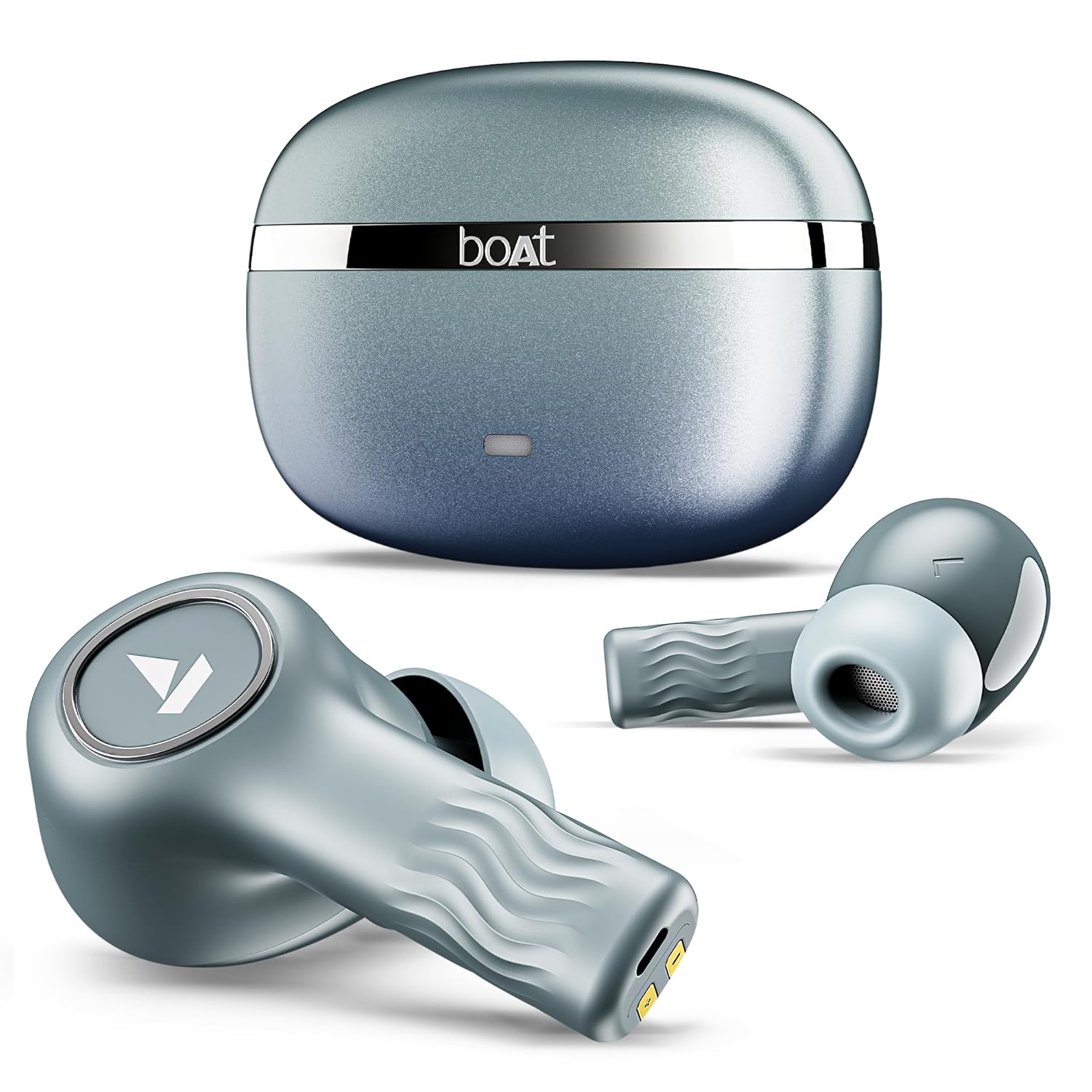 boAt Nirvana Ion ANC, Active Noise Cancellation(~32dB), 120Hrs Battery, App Support, Crystal Bionic Sound, 4Mics ENx, v5.3 Bluetooth Earbuds, TWS Ear Buds Wireless Earphones with mic (Blazing Comet)