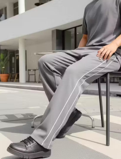 Straight Fit With Side White Piping Track Pant for Men