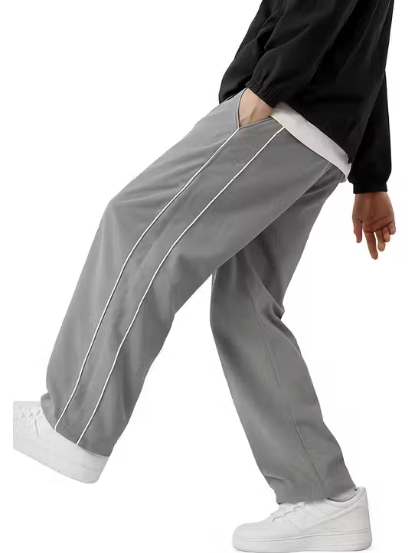 Straight Fit With Side White Piping Track Pant for Men