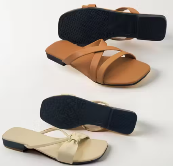 Daily Wear Flat Sandals | Lightweight & Comfy | (Pack Of 2)