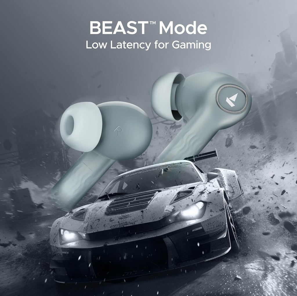 boAt Nirvana Ion ANC, Active Noise Cancellation(~32dB), 120Hrs Battery, App Support, Crystal Bionic Sound, 4Mics ENx, v5.3 Bluetooth Earbuds, TWS Ear Buds Wireless Earphones with mic (Blazing Comet)