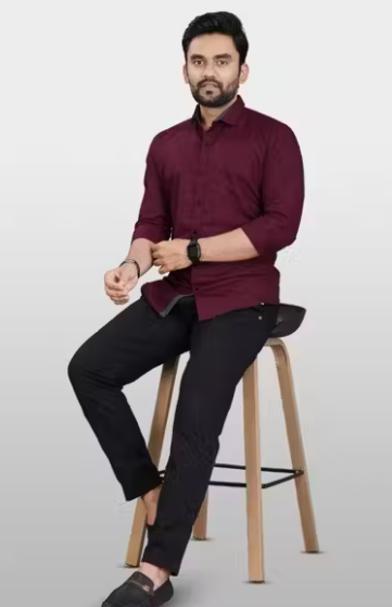 Premium Shirt For Men - Maroon