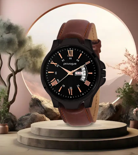 Provogue Long Life premium quality semi water resistant wirst Analog Watch - For Men BROWN Basic Analog Watch for Men with Day and Date Display