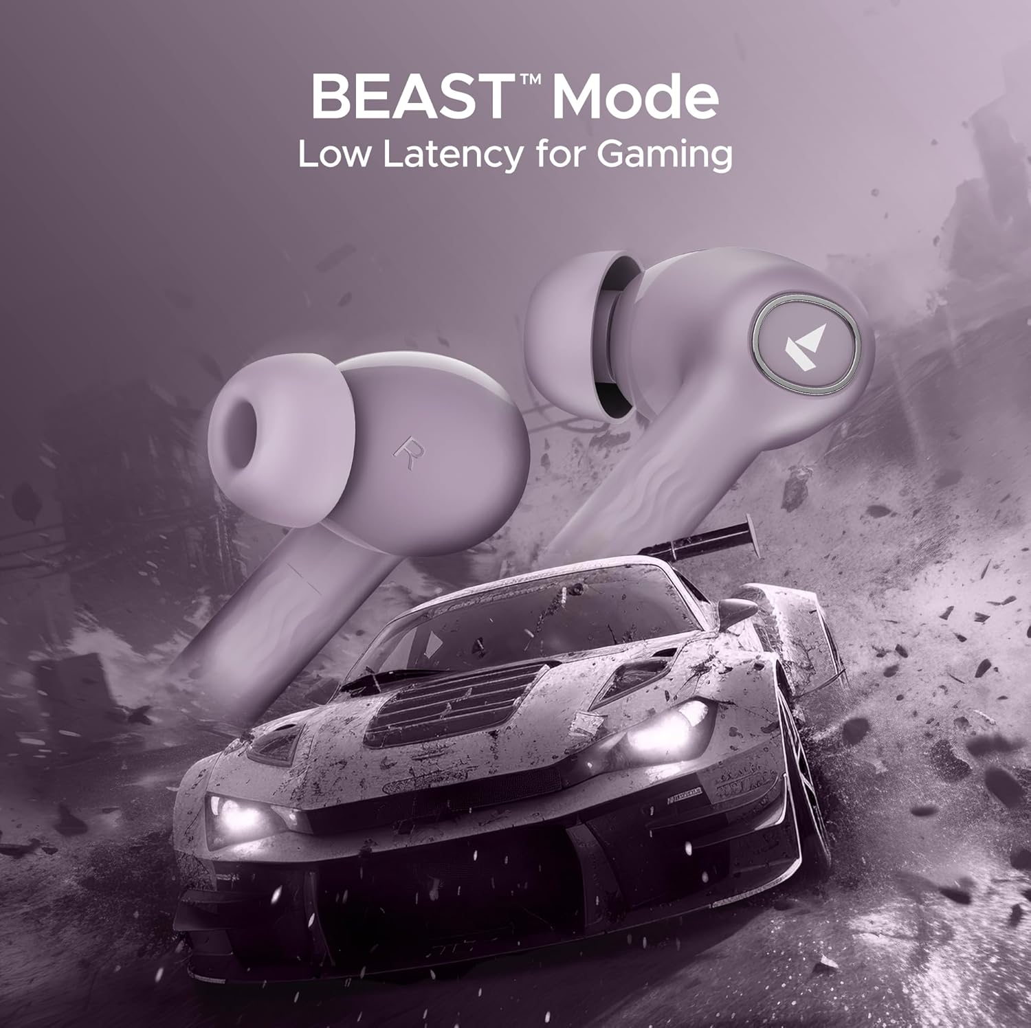 boAt Nirvana Ion ANC, Active Noise Cancellation(~32dB), 120Hrs Battery, App Support, Crystal Bionic Sound, 4Mics ENx, v5.3 Bluetooth Earbuds, TWS Ear Buds Wireless Earphones with mic (Rose Quartz)