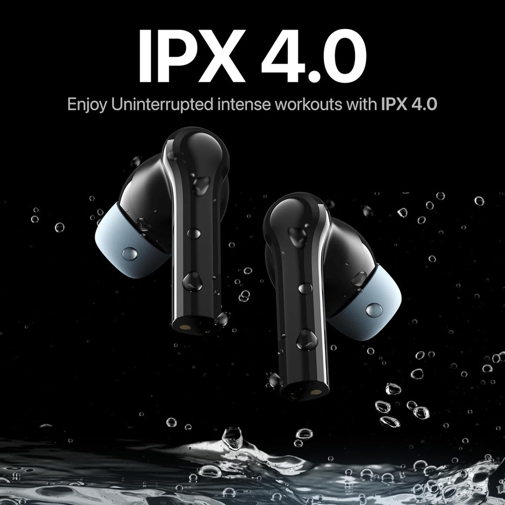 DuoPods Maxx TWS [New Launch], 13mm Bass Drivers, 50 Hrs Playtime, HD Call Clarity with AI-ENC, Gaming Mode, BT v5.3, Swift Type-C Charging, Made in India Earbuds