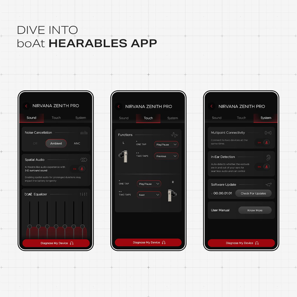 boAt Nirvana Zenith Pro (2025), 50dB Hybrid Adaptive ANC, Spatial Audio, Hi-Res Audio LDAC, 6Mics AI-ENx, 80 Hrs Battery, Bluetooth Earbuds, TWS Ear Buds Wireless Earphones with mic (Platinum Gold)