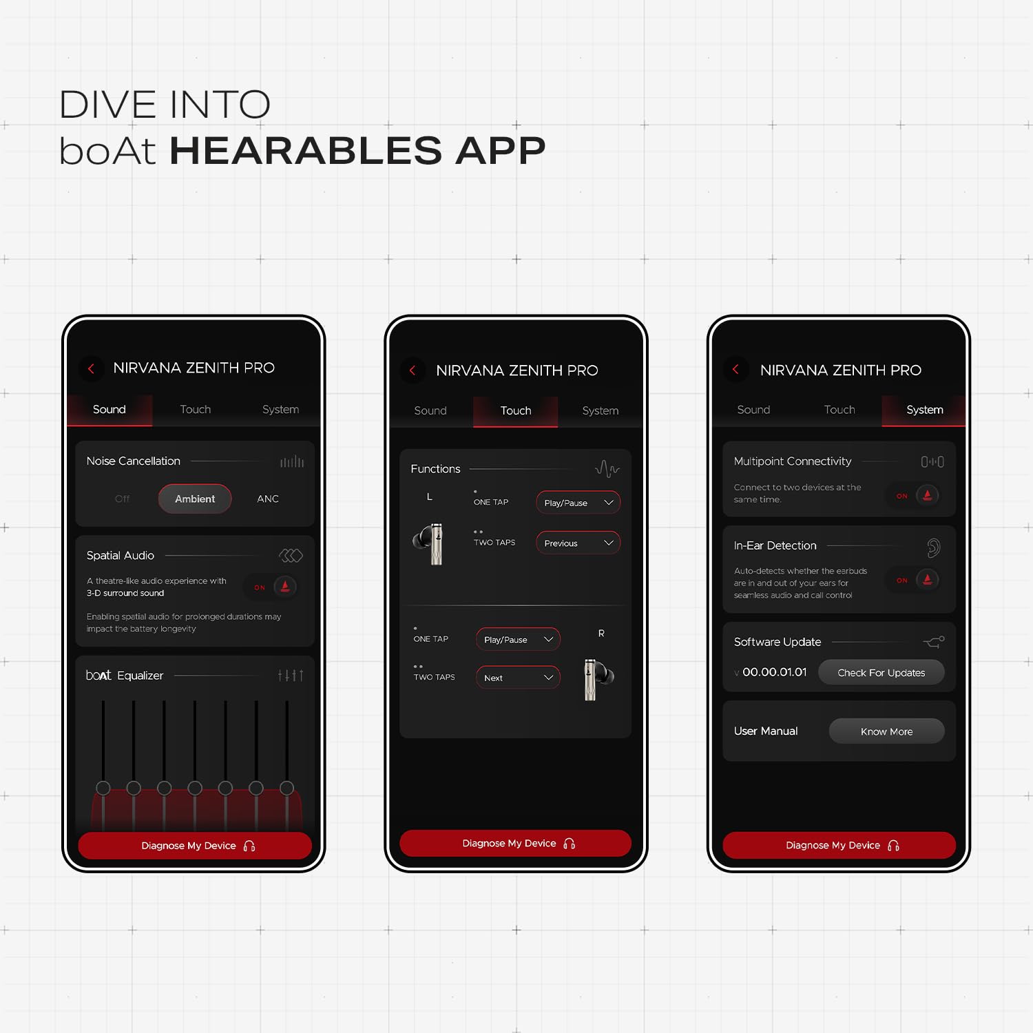 boAt Nirvana Zenith Pro (2025), 50dB Hybrid Adaptive ANC, Spatial Audio, Hi-Res Audio LDAC, 6Mics AI-ENx, 80 Hrs Battery, Bluetooth Earbuds, TWS Ear Buds Wireless Earphones with mic (Platinum Gold)