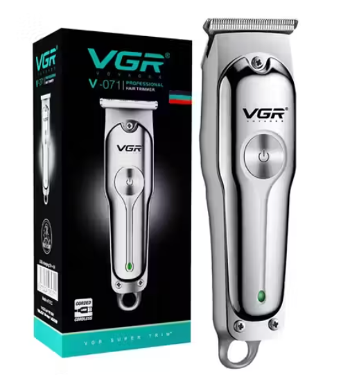 VGR V-071 Professional Trimmer 120 min Runtime 4 Length Settings  (Silver)
