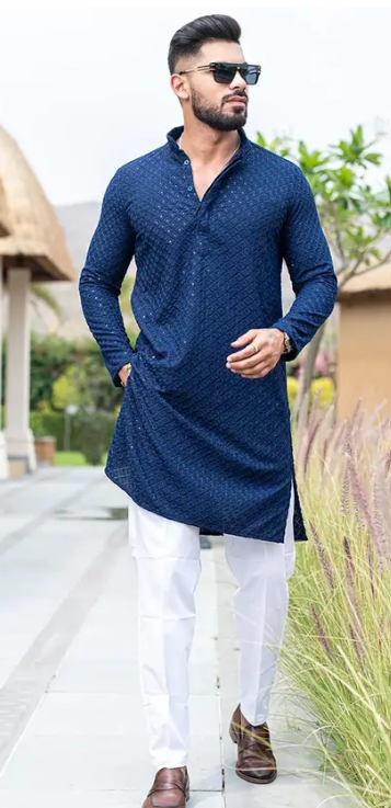 Men Pure Cotton Kurta Pyjama Set